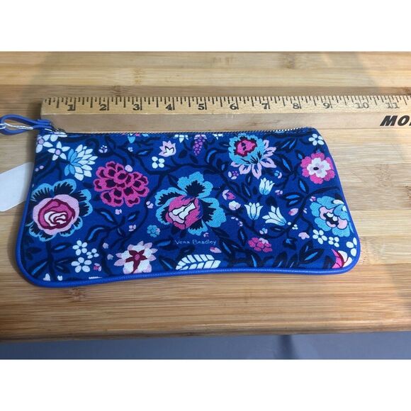 NEW NWT VERA BRADLEY CANVAS PENCIL POUCH BLOOM BERRY COSMETIC BAG - Picture 5 of 5